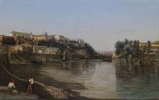 Dipinto: View of Tiber at the Salara and the Aventine Hill